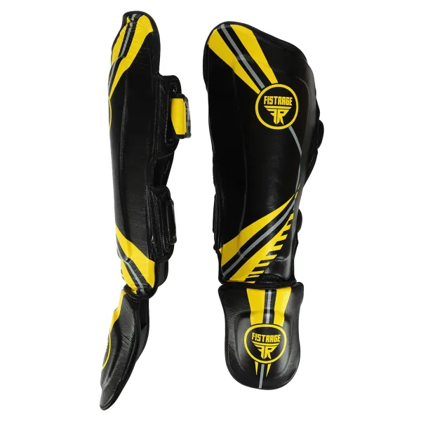 Leather martial arts shin and foot guards FISTRAGE size S-XL VL-9356