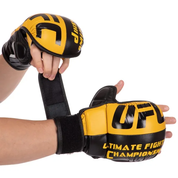 Рукавички Краби спарингові для MMA UFC Чорно-Жовтий BO-0554Y