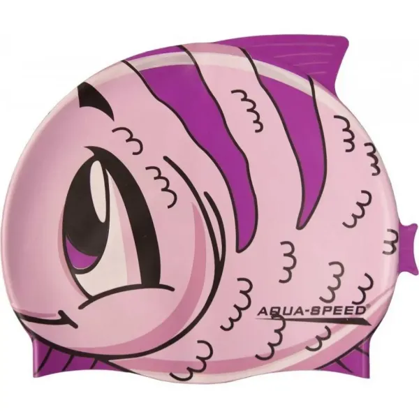 Шапочка для плавання Aqua Speed ZOO FISH, дитяча, рожева OSFM 115-FISH (Оригінал)