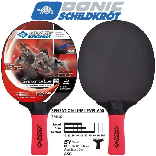 Ракетка для настольного тенниса Donic-Schildkrot Sensation 600 (Оригинал) 724402