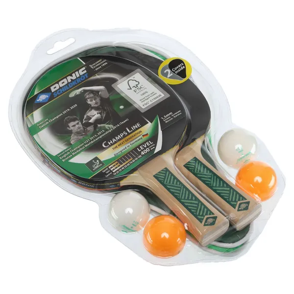 Набор ракетки для настольного тенниса Donic Champs 400 2-player set with 2 covers (Оригинал) 788498