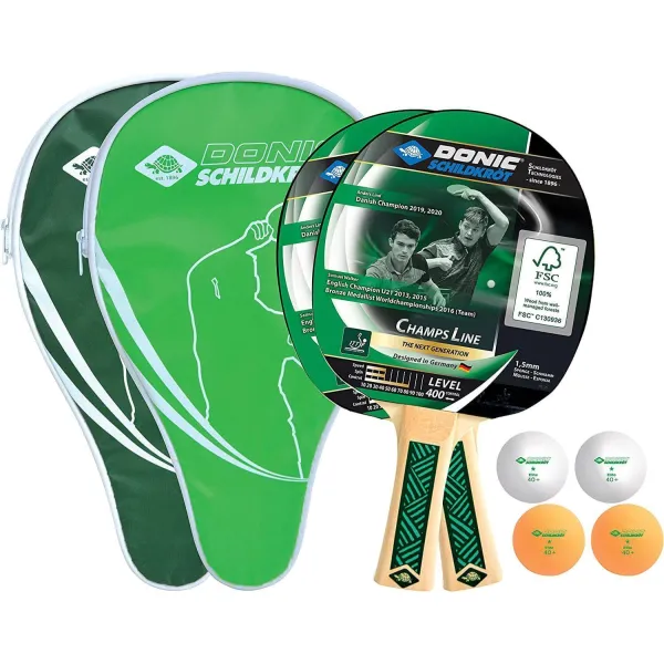Набор ракетки для настольного тенниса Donic Champs 400 2-player set with 2 covers (Оригинал) 788498