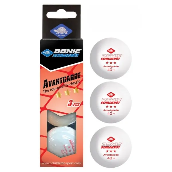 Table tennis balls DONIC AVANTGARDE 3* White 40+