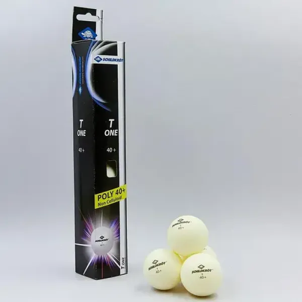 Кульки для настільного тенісу Donic 1-T One Poly 40+ Білий 618191