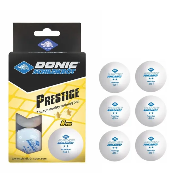 Table tennis balls 6 pieces DONIC Prestige  2* 40+