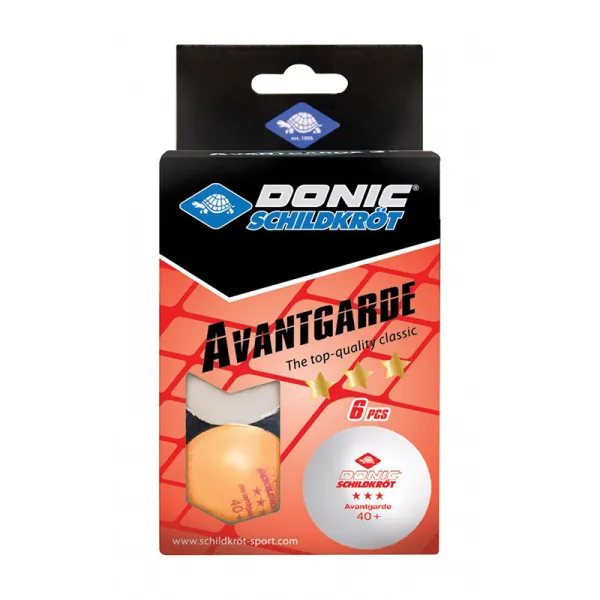 Table tennis balls 6 pieces DONIC AVANTGARDE 3* Orange 40+