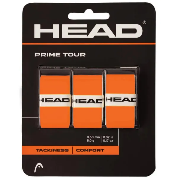 Head Prime Tour Tennis Overgrips 3 pcs Orange 285-621-OR (Original)
