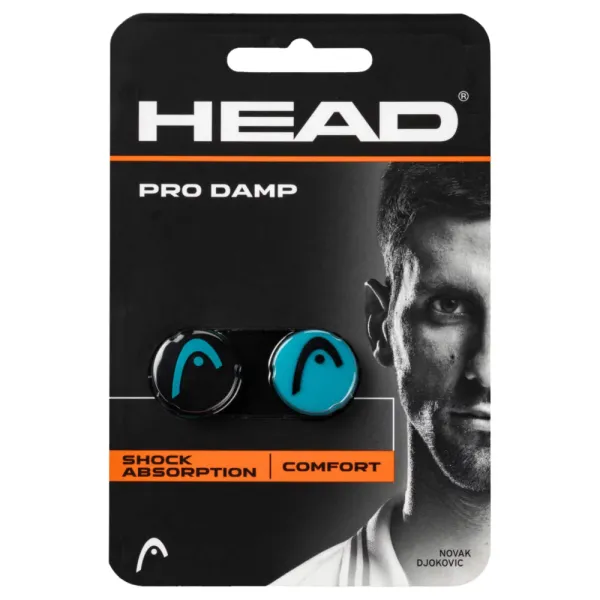 Head Pro Damp Tennis Racket Vibration Dampeners, 2 pcs, Black/Blue 285515-BKBL (Original)