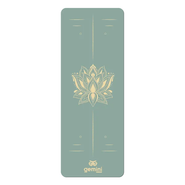Yoga mat rubber polyurethane Pro ILLustration Gemini  Sport Pro  183cm*68cm*5mm PUY-5900-6 turquoise