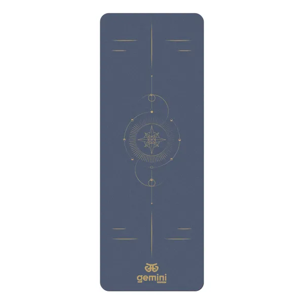 Yoga mat rubber polyurethane Pro ILLustration Gemini Sport Pro 183cm*68cm*5mm PUY-5900-8 dark blue