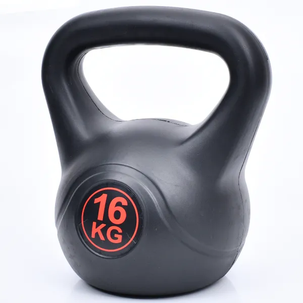Гиря 16 кг суцільна пластикова PE 4196-16