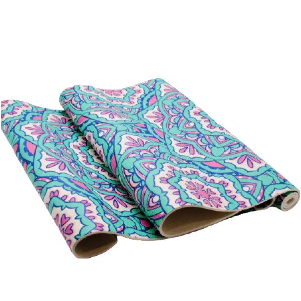 Fitness and yoga mat PVC 6mm with pattern GPVC-6D2